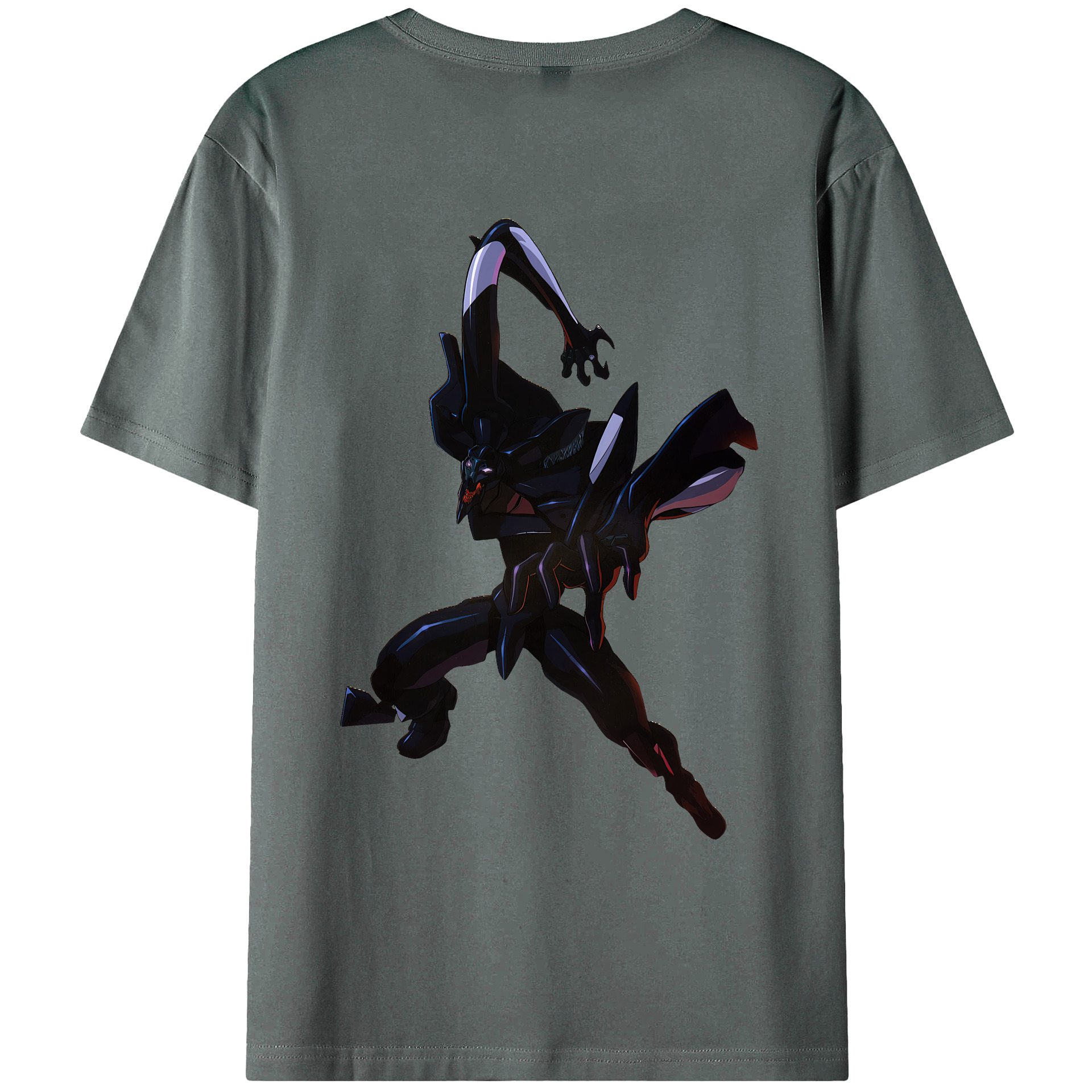 （画像用） EVA 新世紀エヴァンゲリオン 綿100％ メンズ半袖Tシャツ（バックプリント） 通気性